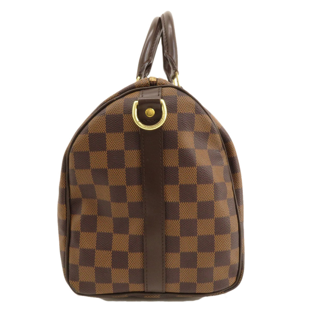 LOUIS VUITTON Boston Duffel bag Damier canvas Brown Bandouliere 30 Damier Ebene