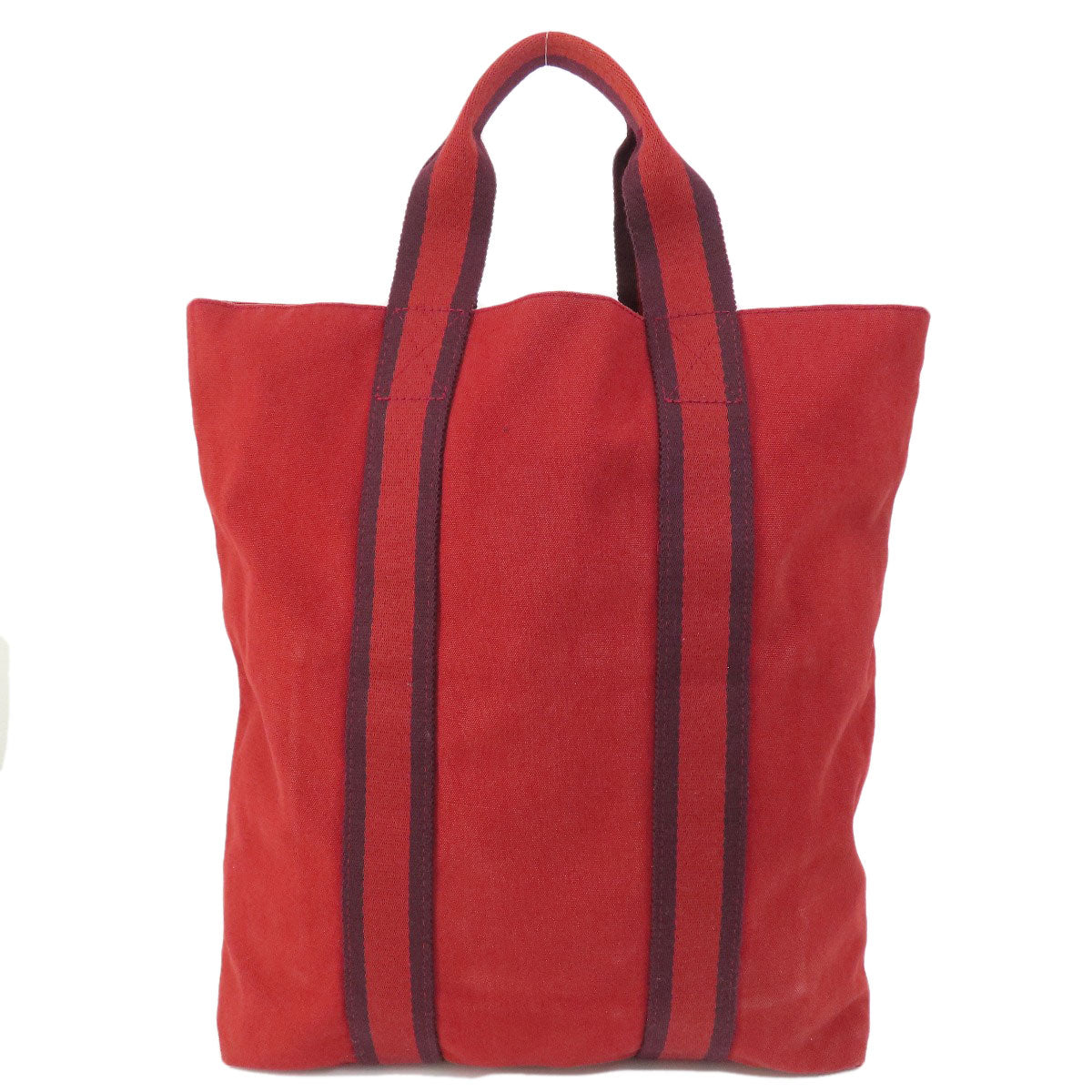 HERMES Handbag canvas Red Fool Toe Kabas Women
