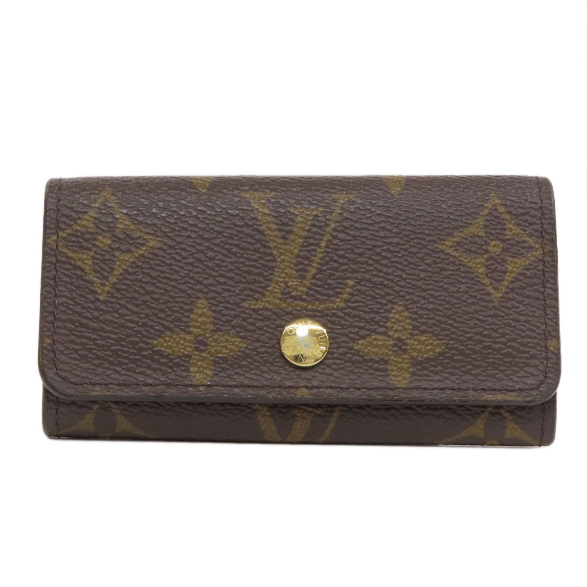 LOUIS VUITTON Key case Key holder Monogram canvas Brown Multicles4 Women(Unisex)