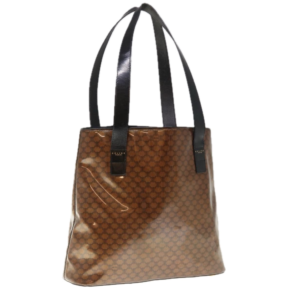 Luxury CELINE Macadam Canvas Tote Bag Brown 65721