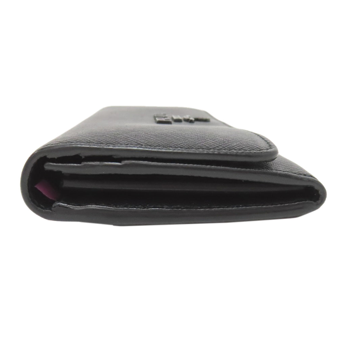 PRADA Long Wallet Purse leather black Safiano