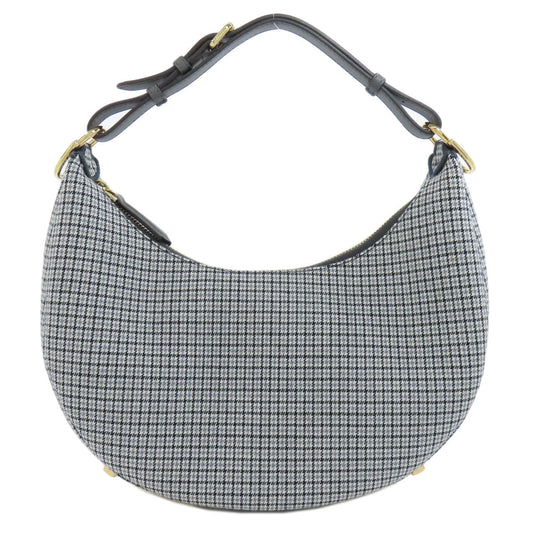 FENDI Shoulder Bag canvas gray Fendigraphy