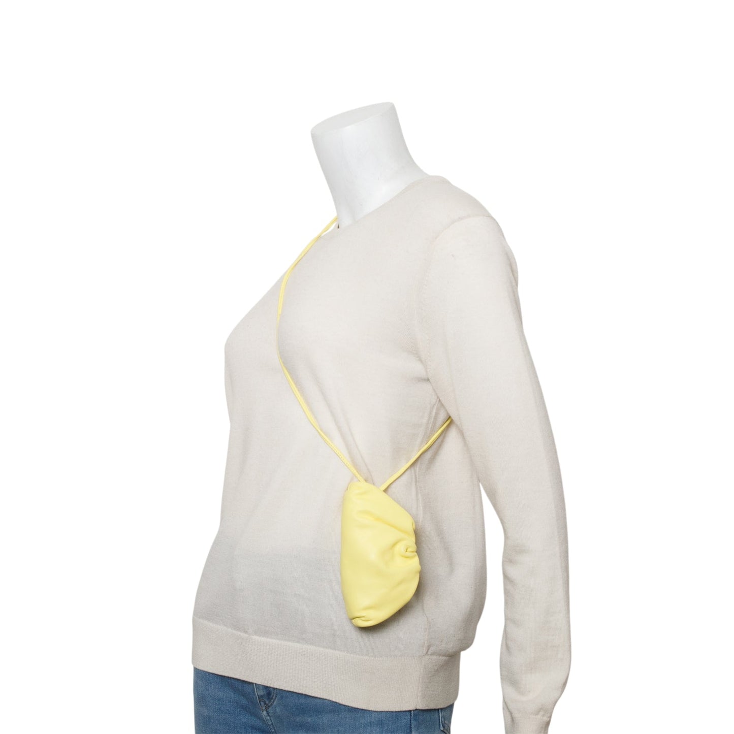 Bottega Veneta Yellow Butter Calfskin Leather The Mini Pouch