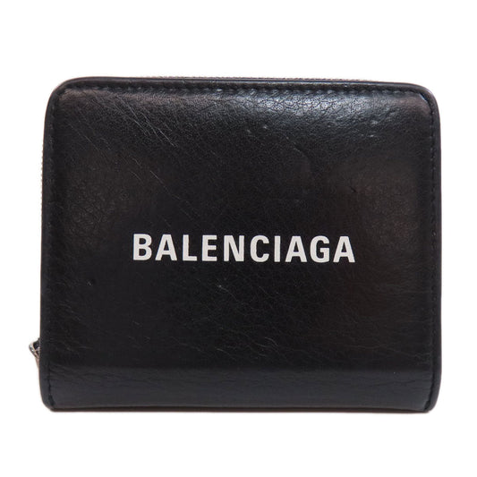BALENCIAGA Bifold Wallet 551933 leather black Every day Women(Unisex)
