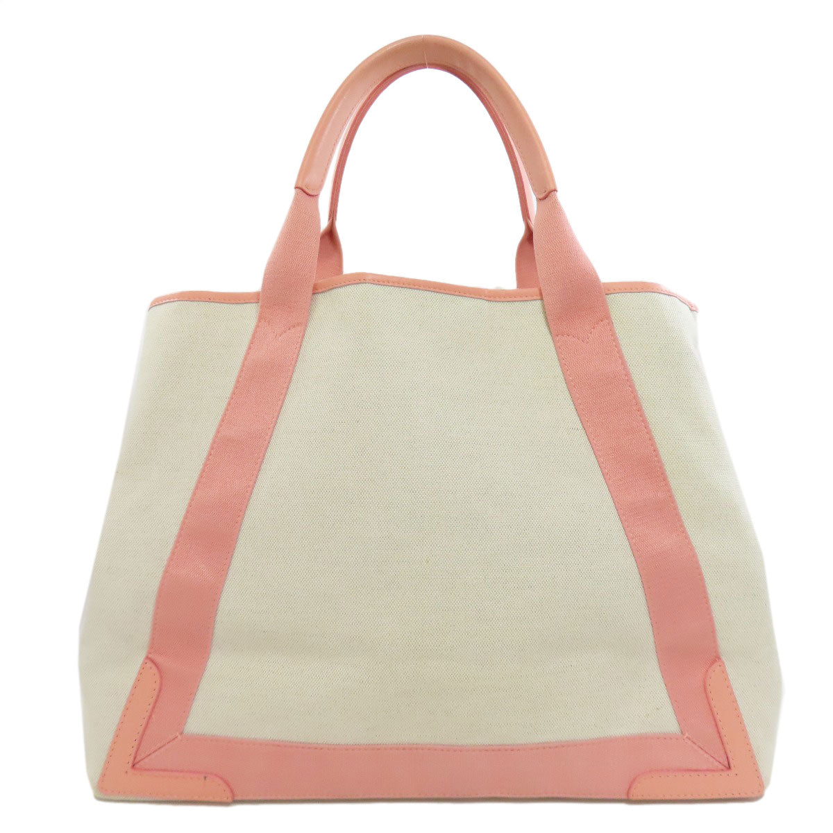 BALENCIAGA Tote Bag 339936 canvas white Navy kabas M Women