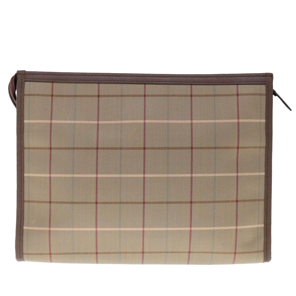 BURBERRYSs Nova Check Clutch Bag Canvas Brown Auth 65917