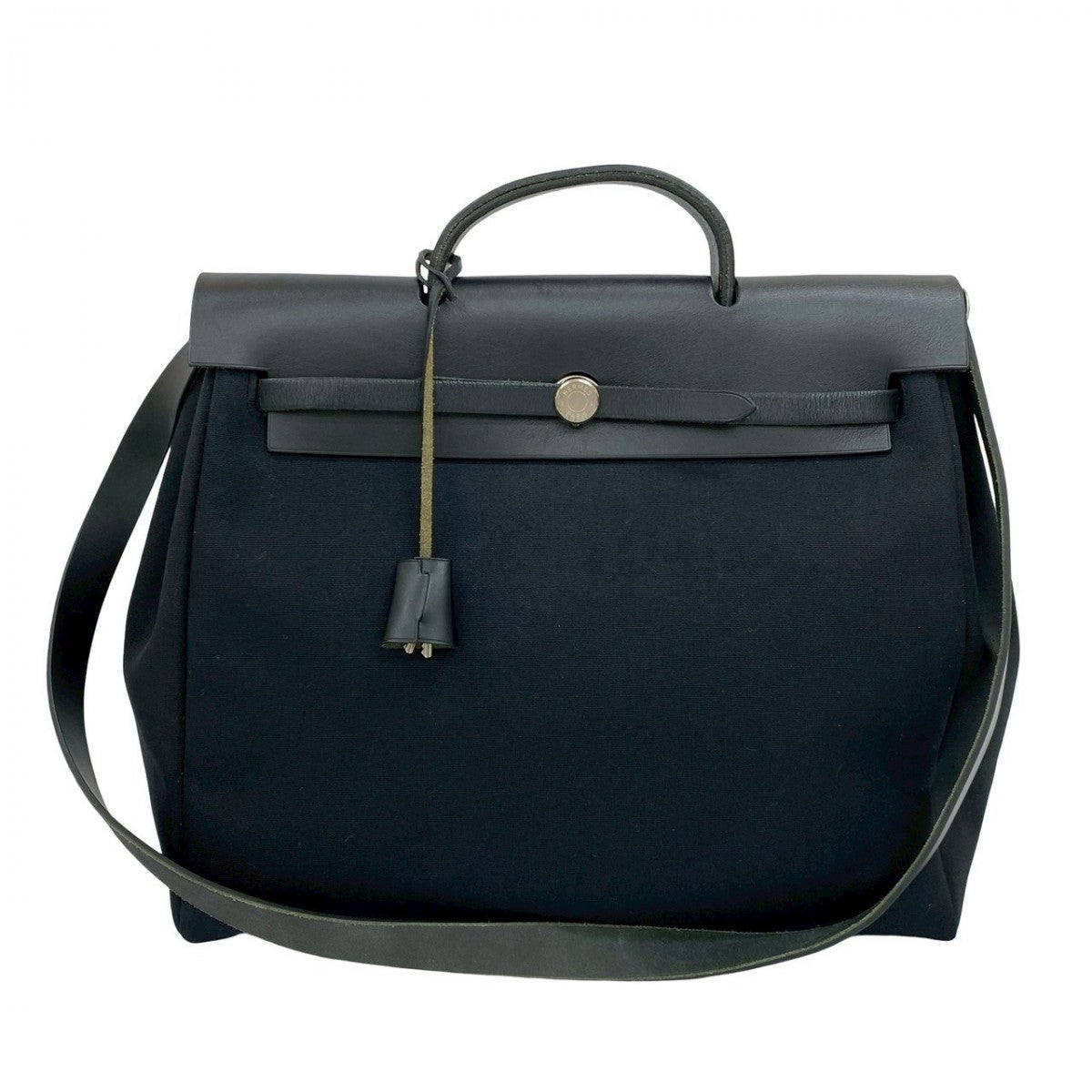 HERMES Shoulder Bag Towar Officier black Herbag MM