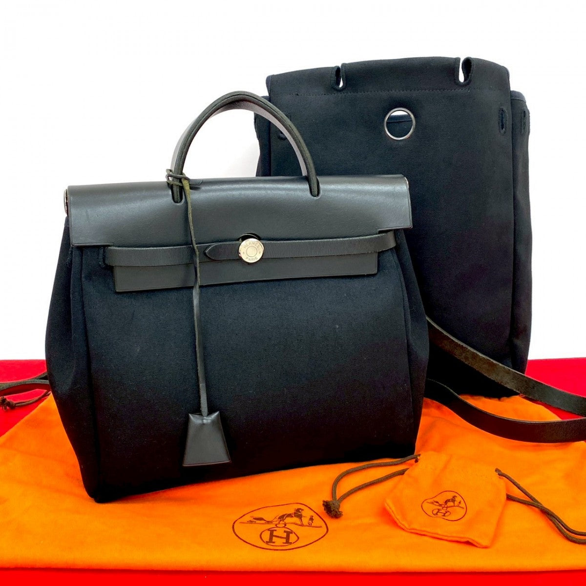 HERMES Backpack Towar Officier black Herbag ad PM