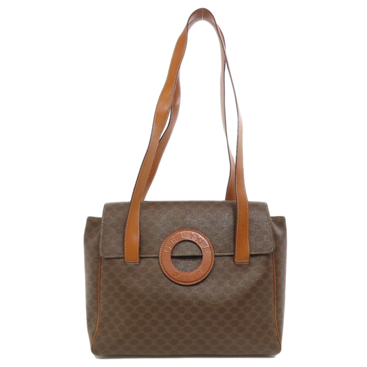 CELINE Tote Bag PVC Brown Macadam Women