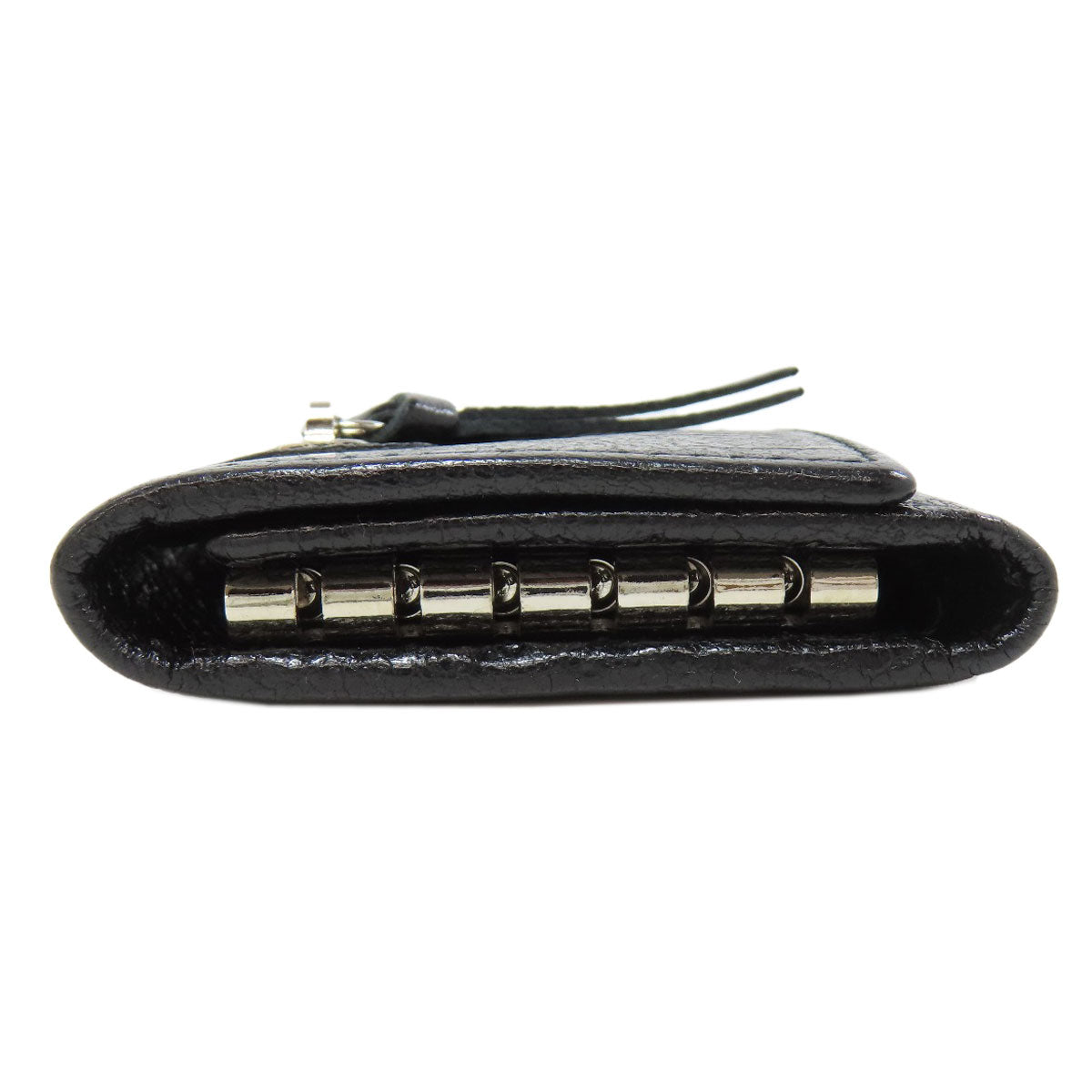 BALENCIAGA Key case Key holder 477450 leather black Classic
