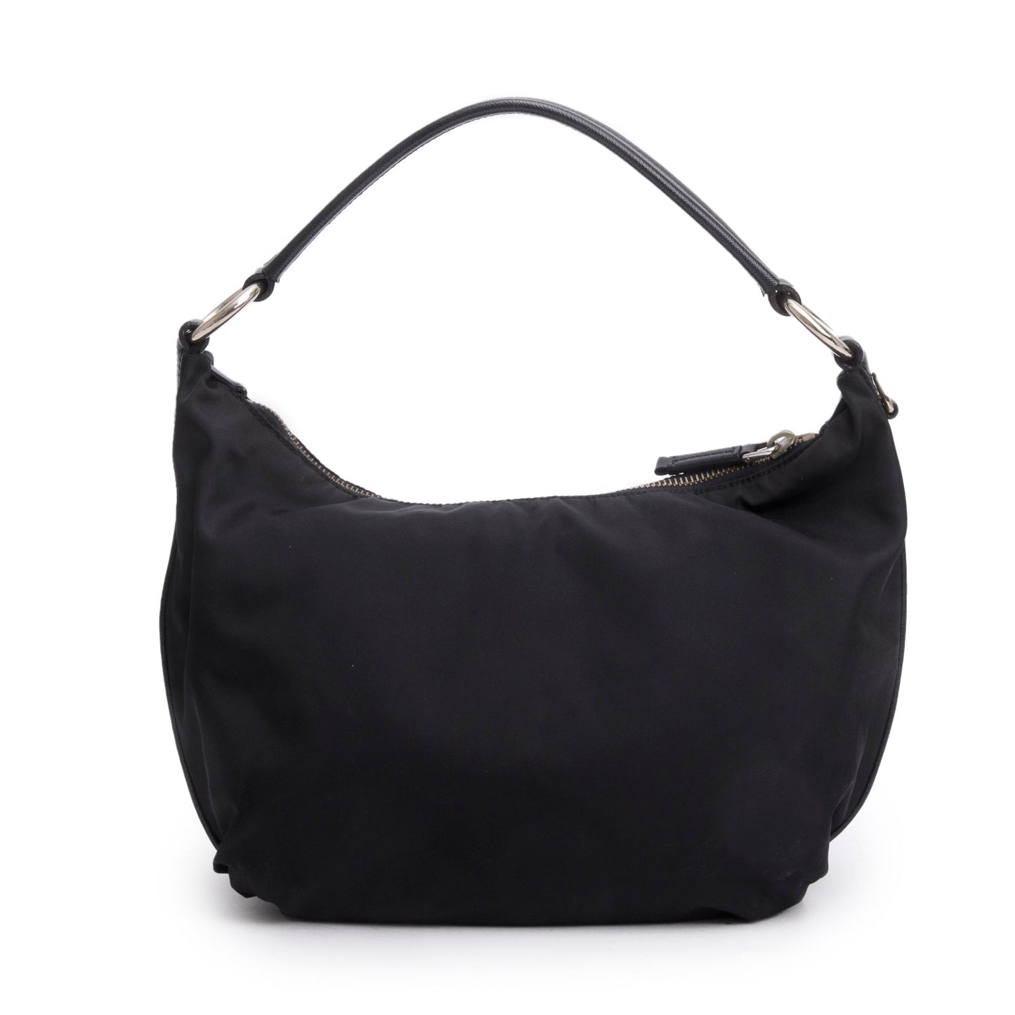 Prada Black Tessuto Nylon Saffiano Leather Shoulder Bag