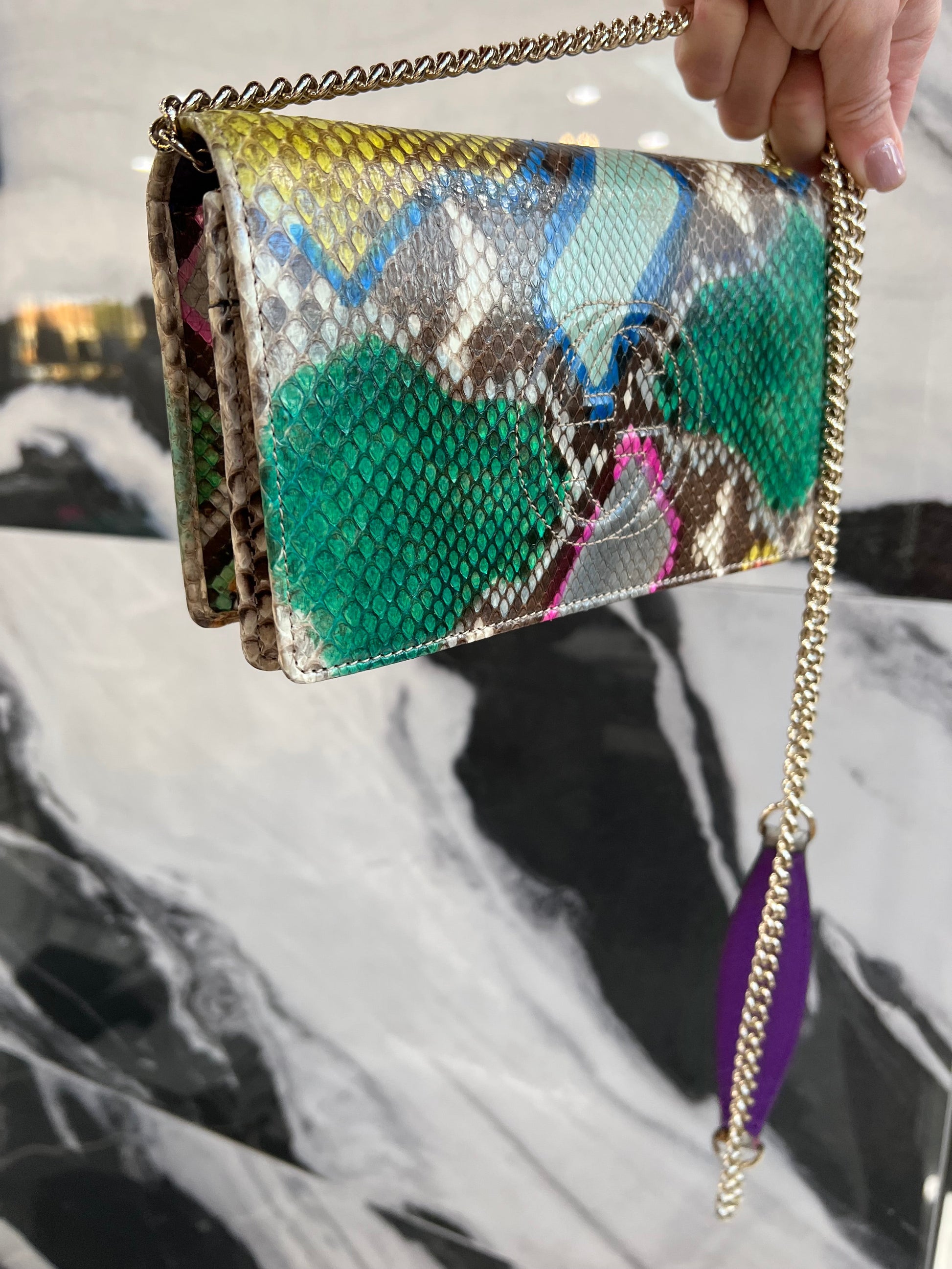 Gucci Caro Chain Leather Crossbody