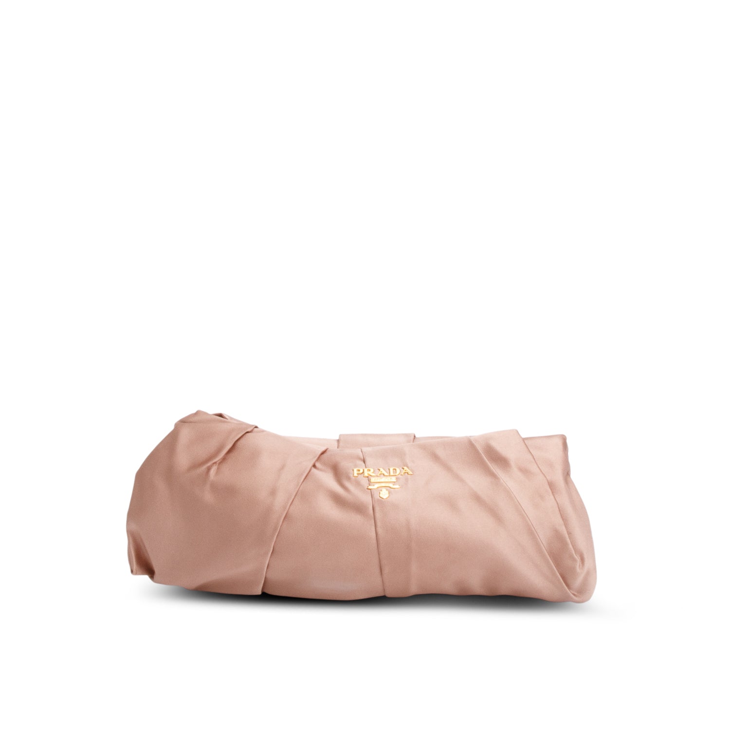 Prada Pink Satin Raso Frame Clutch