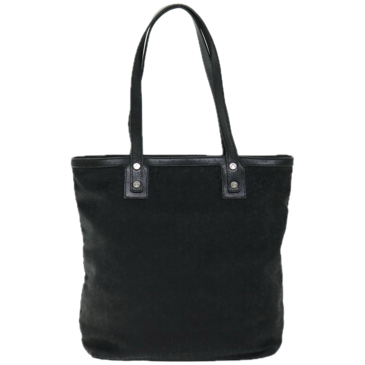 Luxury CELINE C Macadam Canvas Tote Bag Black 66820
