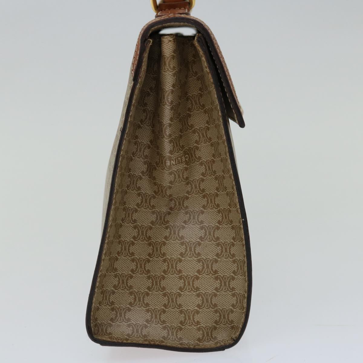 Luxury CELINE Macadam Canvas Hand Bag Beige 67122