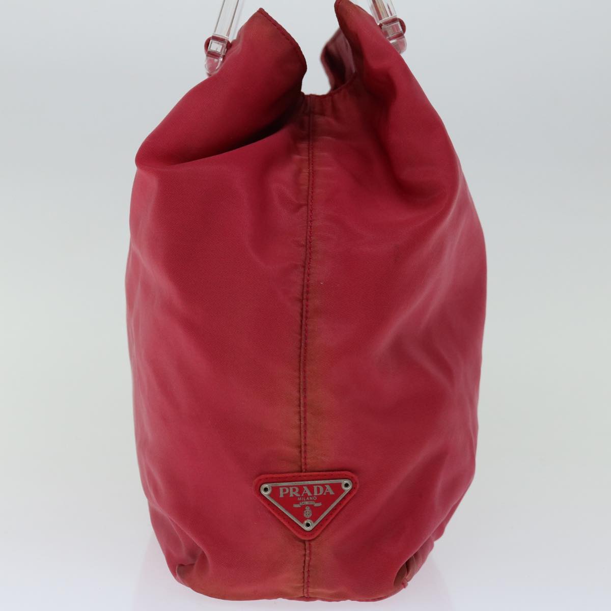 PRADA Hand Bag Nylon Pink Auth 67235