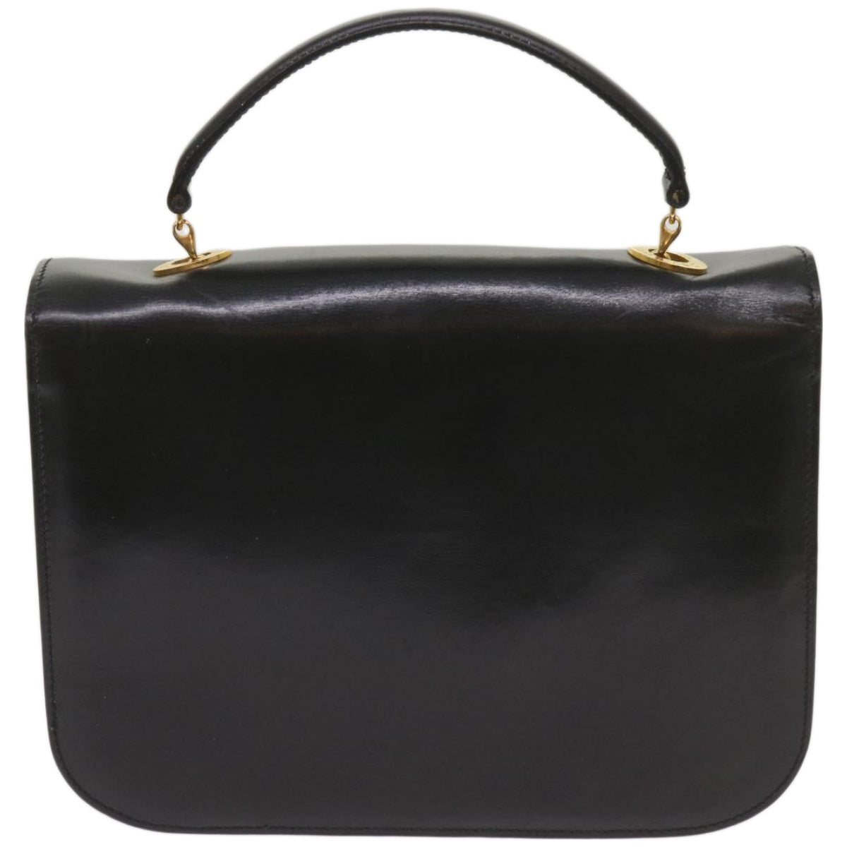 Luxury CELINE Shoulder Bag Leather Black 67274
