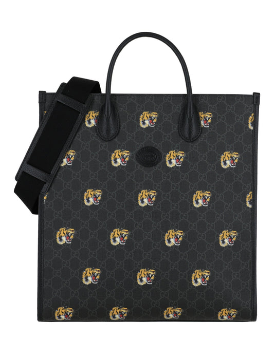 Gucci Mens GG Tiger Shoulder Bag