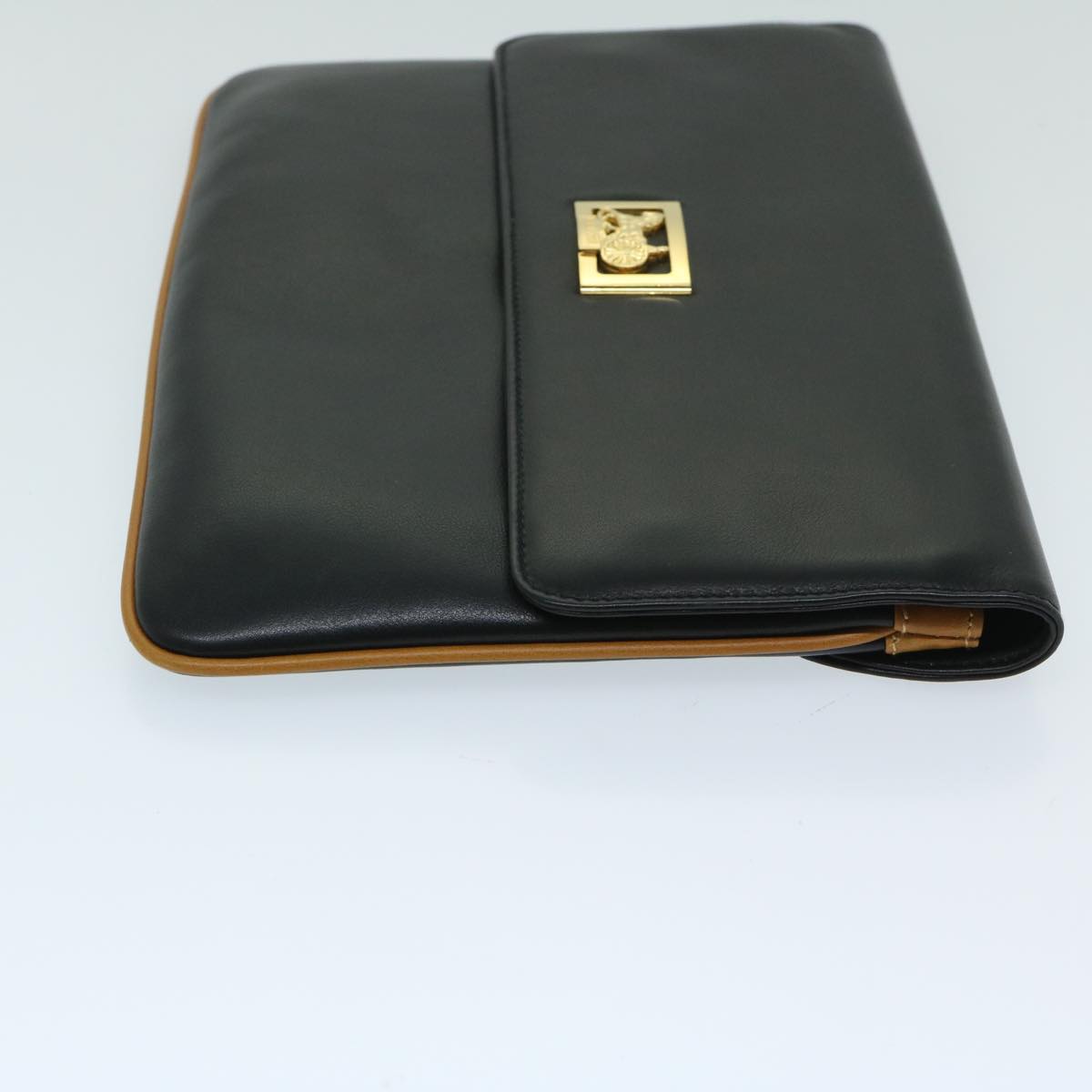 Luxury CELINE Clutch Bag Leather Black 67581
