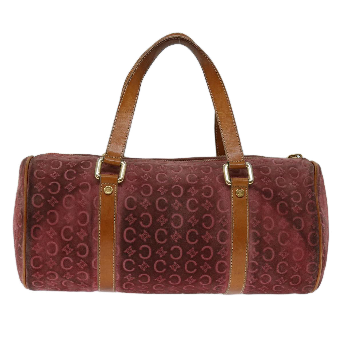 Luxury CELINE C Macadam Canvas Hand Bag Pink 67680