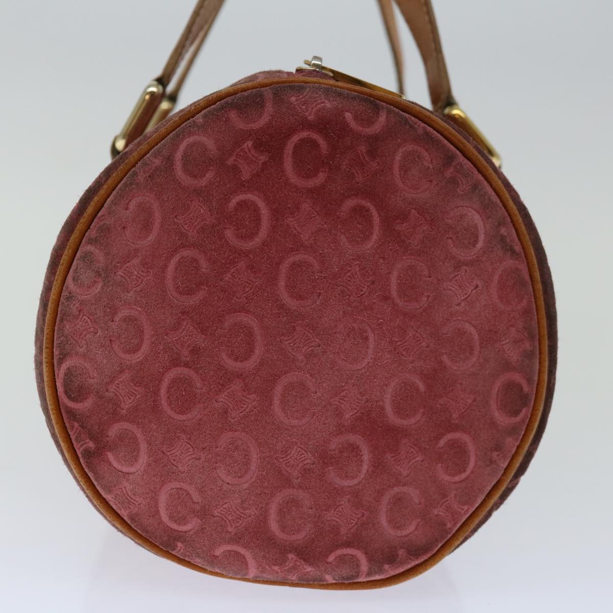 Luxury CELINE C Macadam Canvas Hand Bag Pink 67680