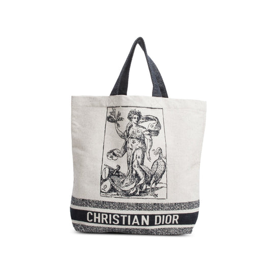 Christian Dior Beige Canvas Cruise 2021 Tote Bag