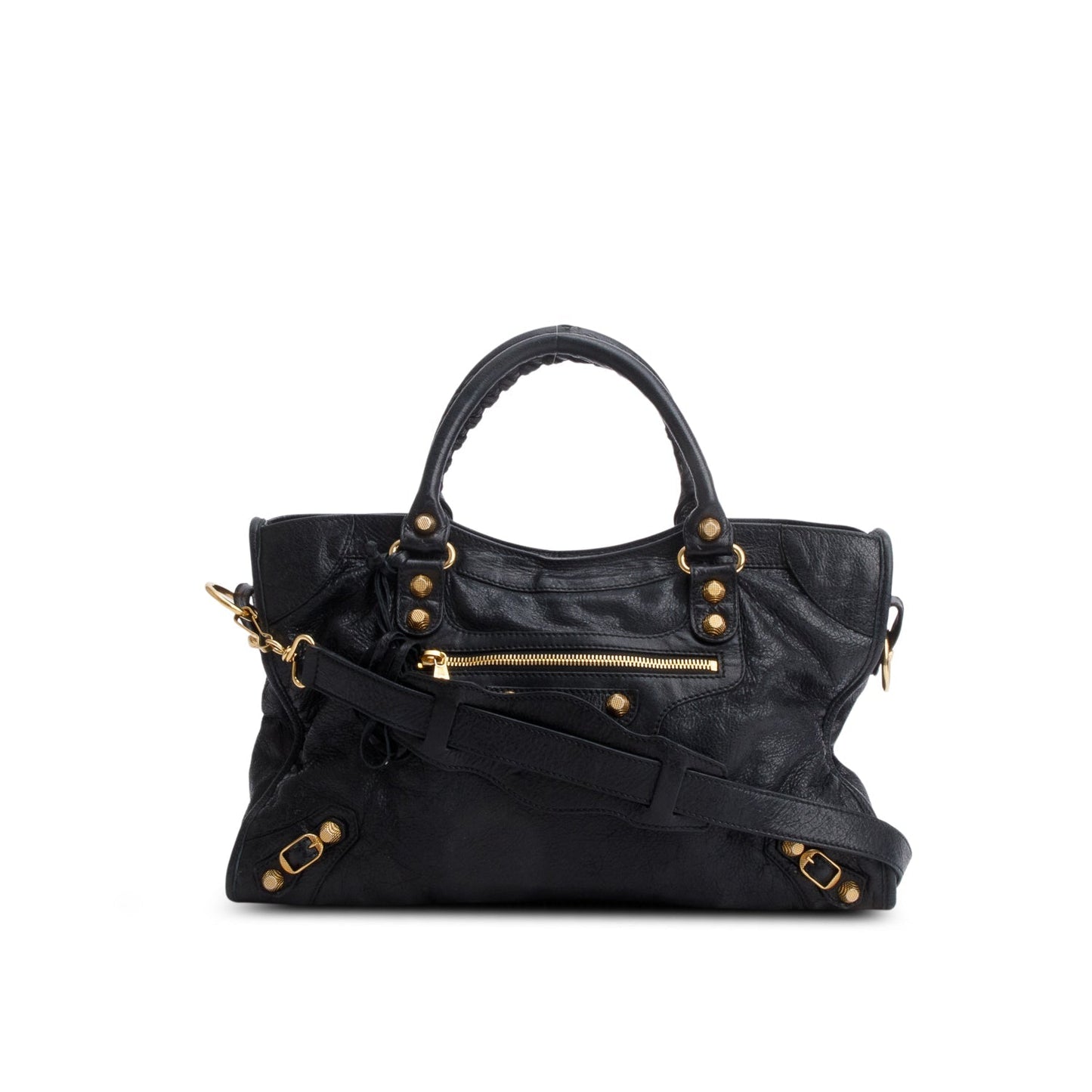 Balenciaga Black Agneau Leather Le City Medium Bag