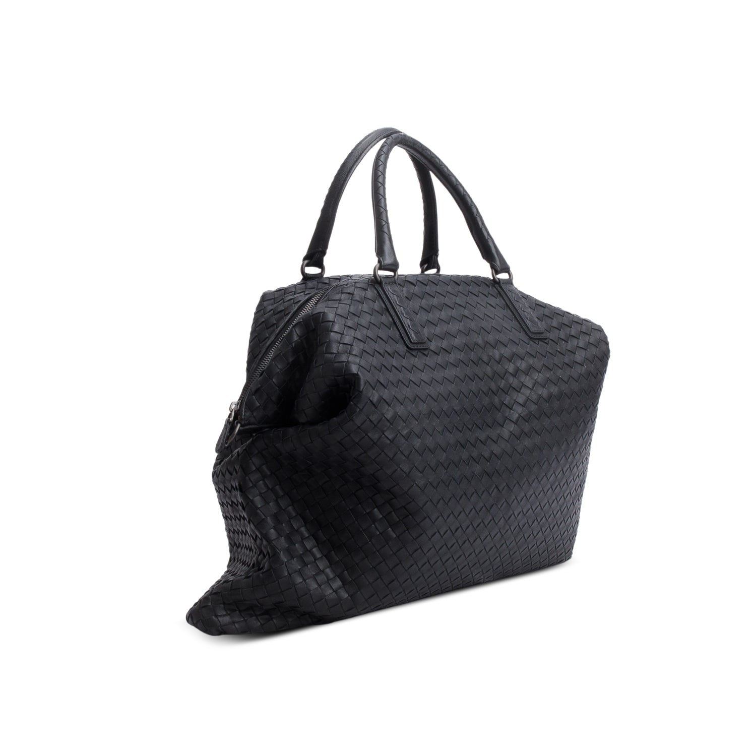 Bottega Veneta Black Nappa Intrecciato Maxi Convertible Tote