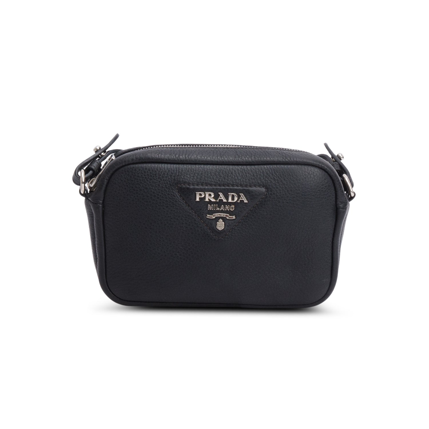Prada Black Vitello Phenix Camera Bag