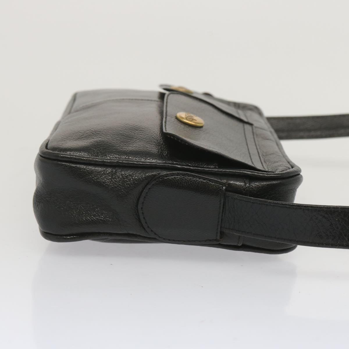 Luxury CELINE Shoulder Bag Leather Black 68125
