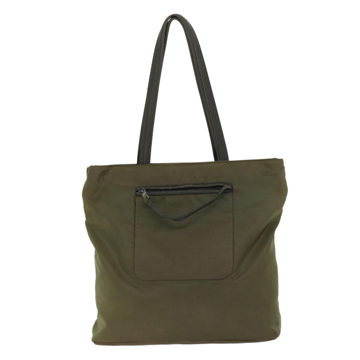 PRADA Tote Bag Nylon Khaki Auth 68166