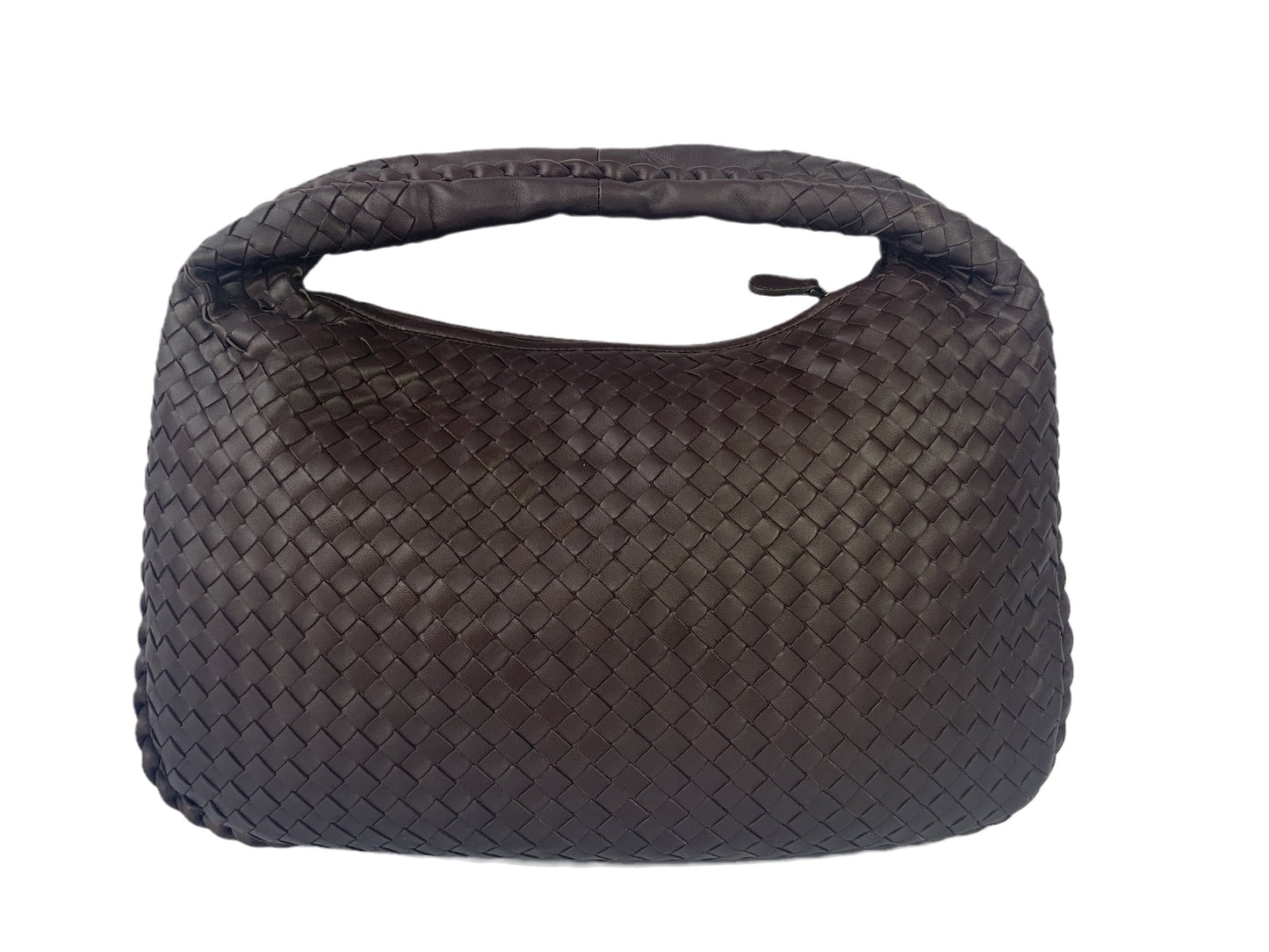 Bottega Veneta Intrecciato Hobo Bag Medium Chocolate Brown Lambskin leather