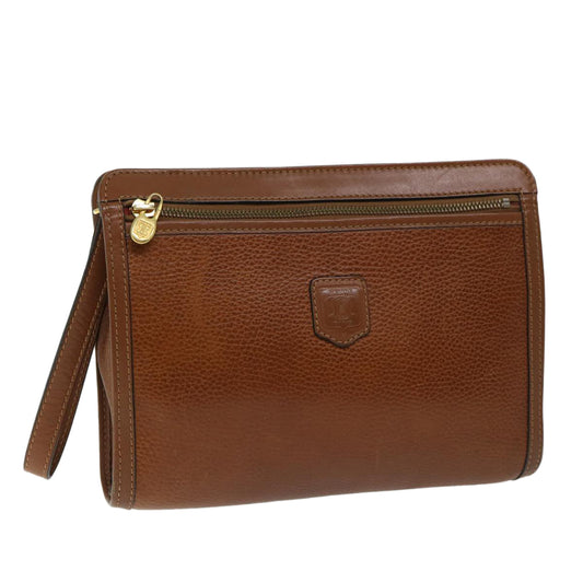 Luxury CELINE Clutch Bag Leather Brown 68346