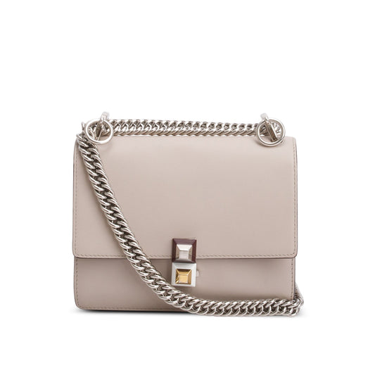 Fendi Pink Calfskin Leather Small Kan I Shoulder Bag