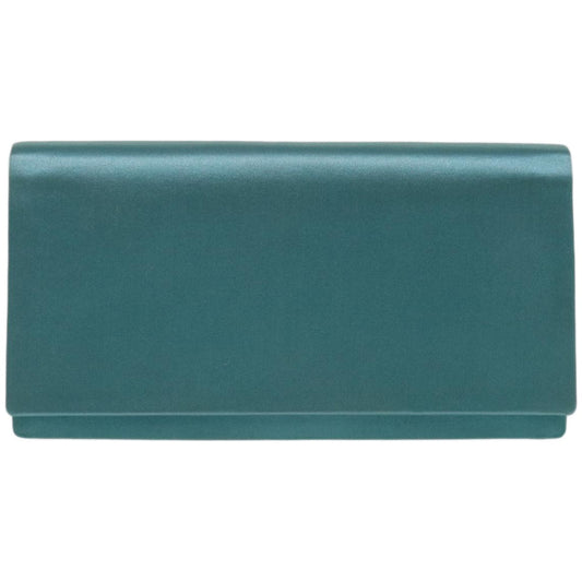 PRADA Clutch Bag Satin Light Blue Auth
