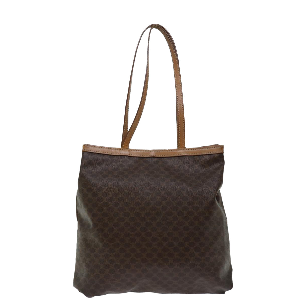 Luxury CELINE Macadam Canvas Tote Bag PVC Brown 68474
