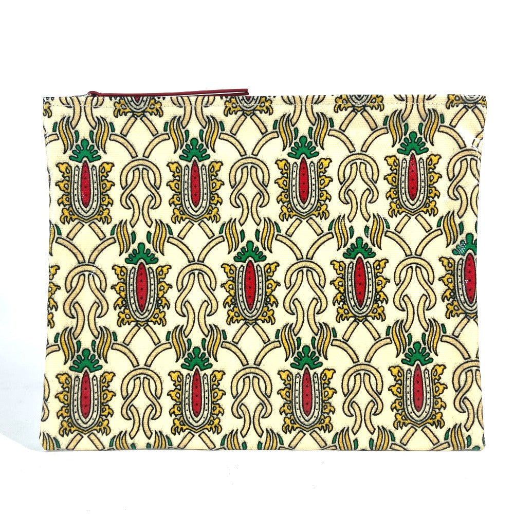 GUCCI Clutch bag Coated canvas Red Garden Women