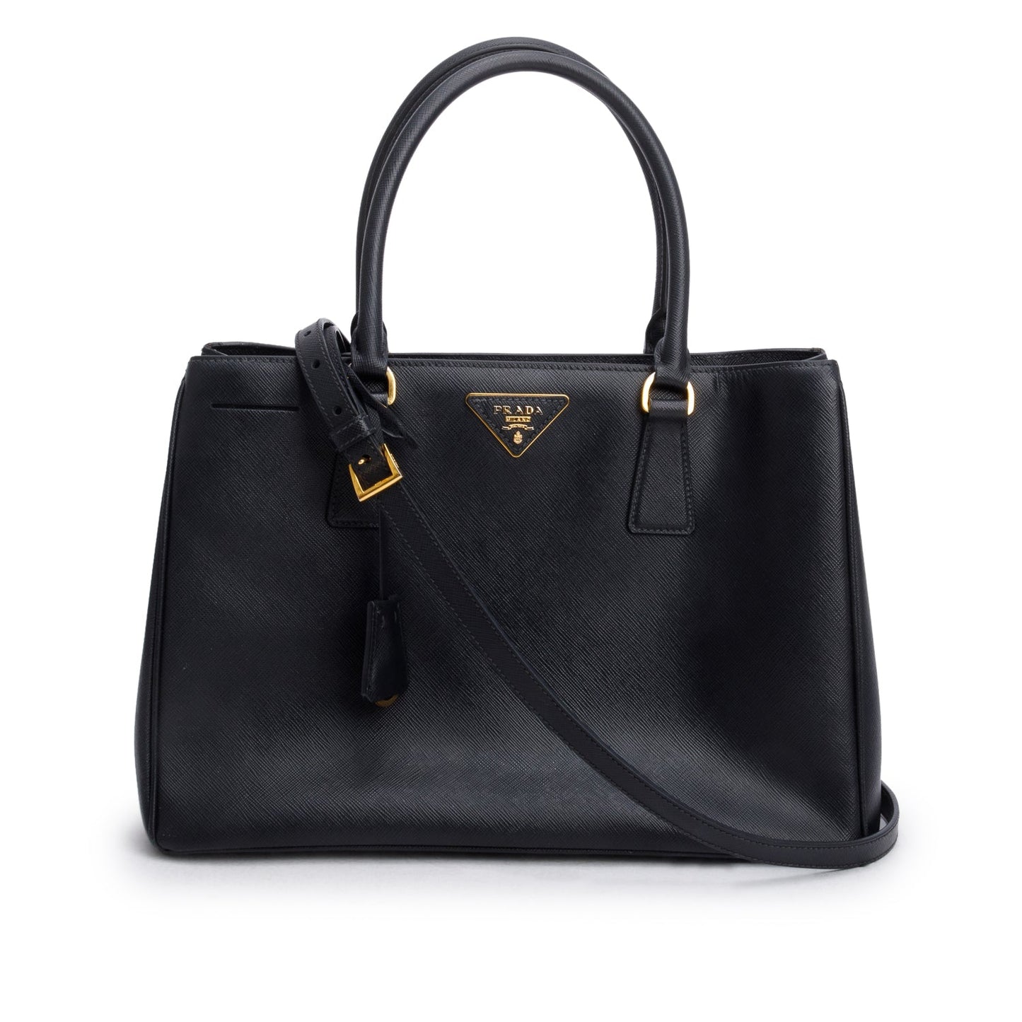 Prada Black Saffiano Lux Medium Galleria Tote