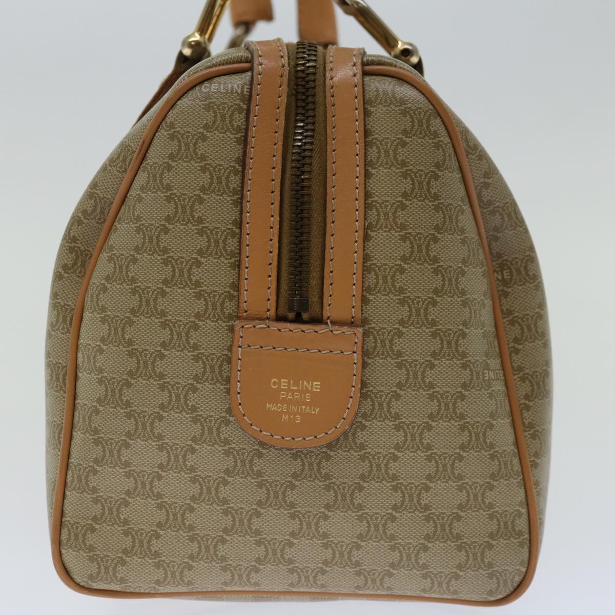 Luxury CELINE Macadam Canvas Hand Bag Beige 68570