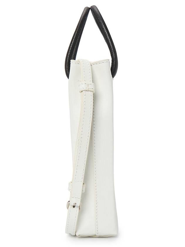 Luxury Balenciaga Trending 2026 Logo Print Phone Holder Small Cross Bag White