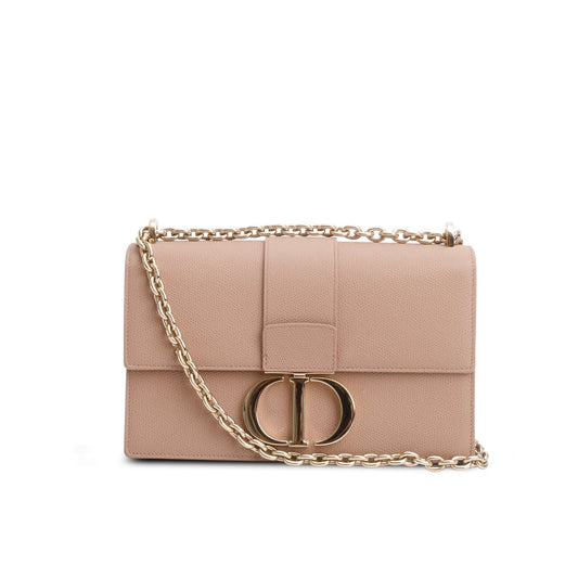 Christian Dior Pink Grained Calfskin 30 Montaigne Flap Bag