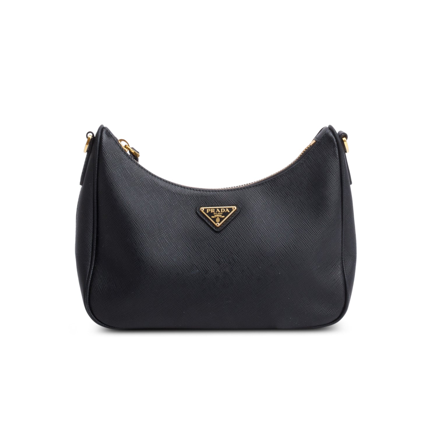 Prada Black Saffiano Leather Re-Edition 2005 Shoulder Bag