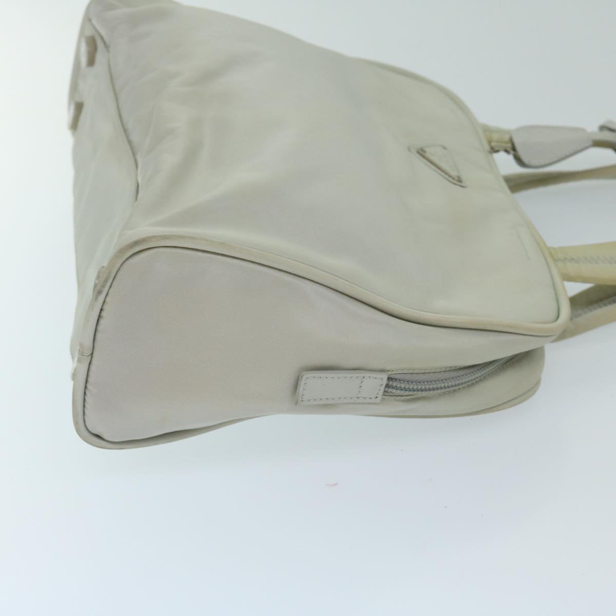 PRADA Hand Bag Nylon Gray Auth 68818