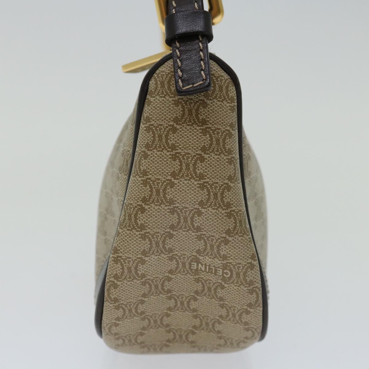 Luxury CELINE Macadam Canvas Accessory Pouch PVC Beige 68843