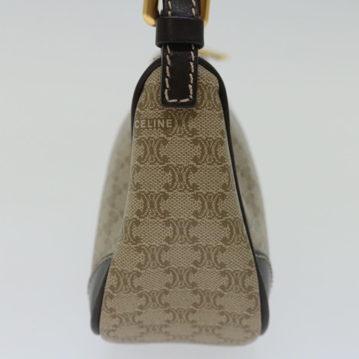 Luxury CELINE Macadam Canvas Accessory Pouch PVC Beige 68843