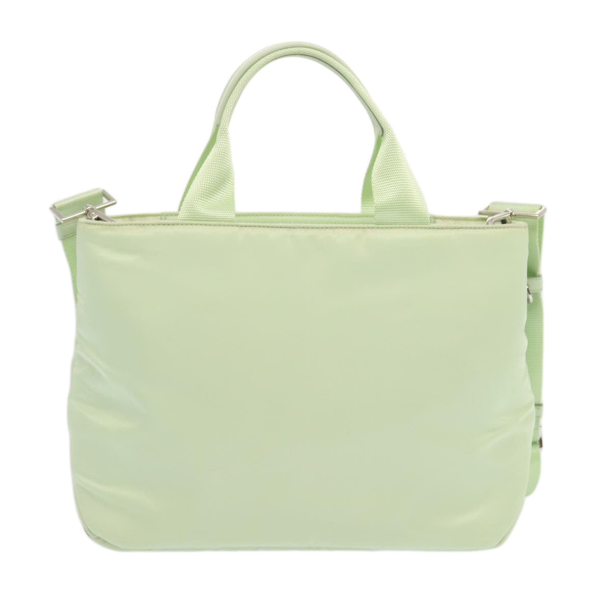 PRADA Hand Bag Nylon 2way Light Green Auth 68918A