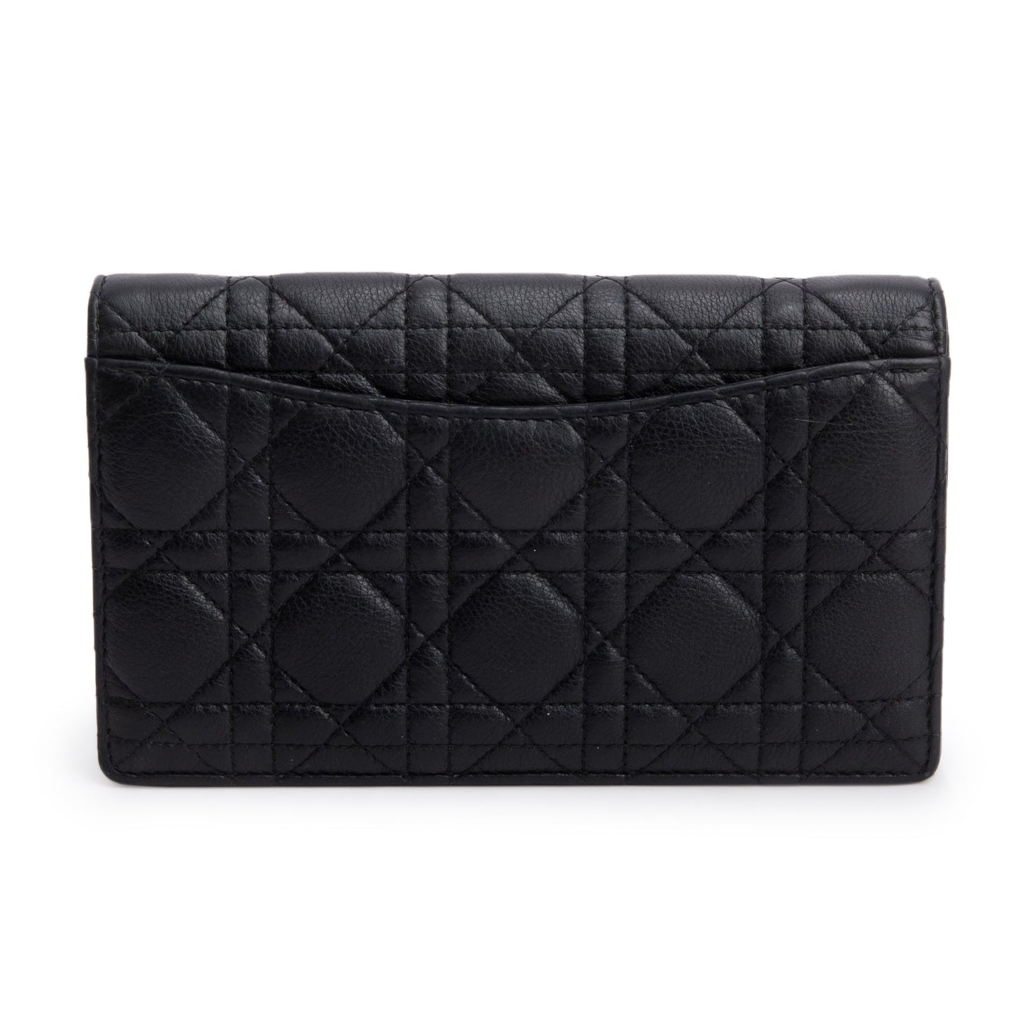 Christian Dior 2022 Black Supple Calfskin Caro Pouch