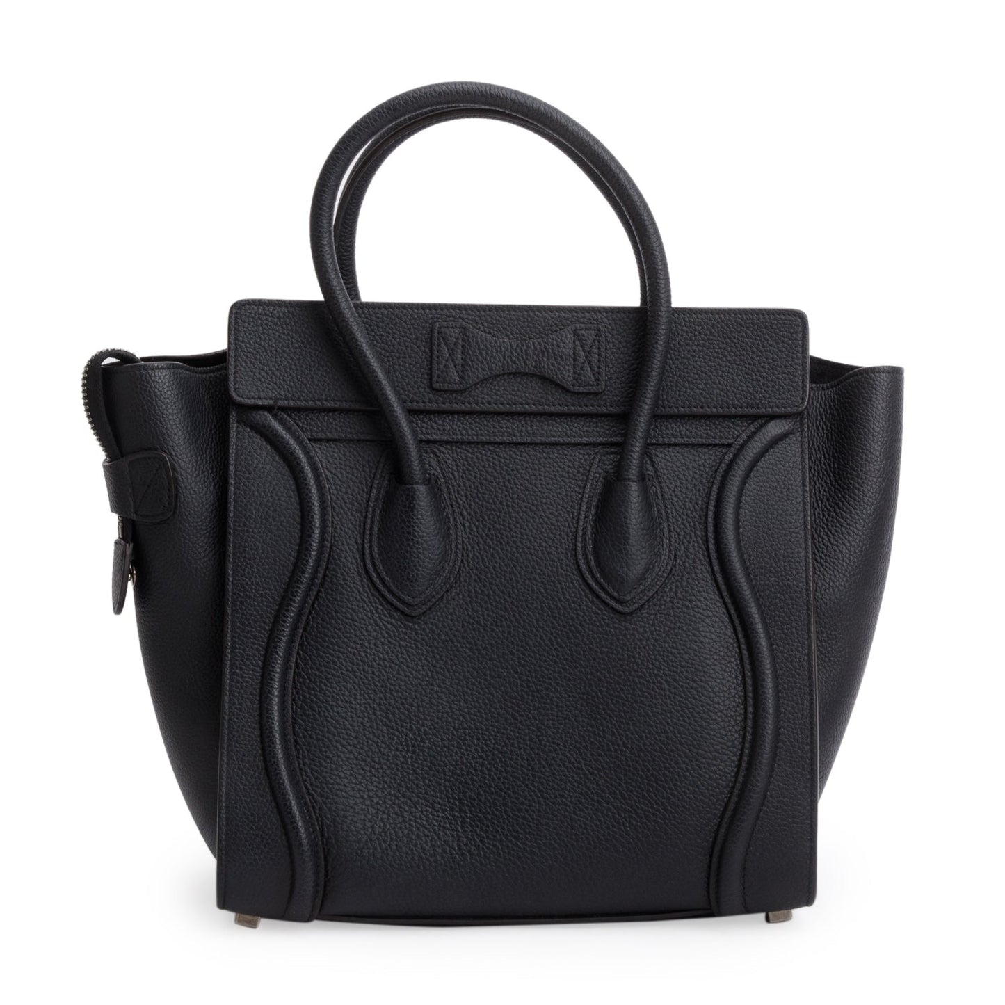 Celine Black Calfskin Leather Micro Luggage Tote