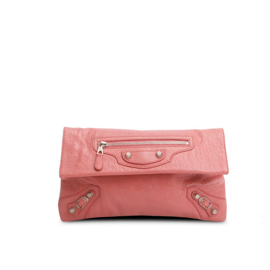 Balenciaga Pink Agneau Envelope Clutch
