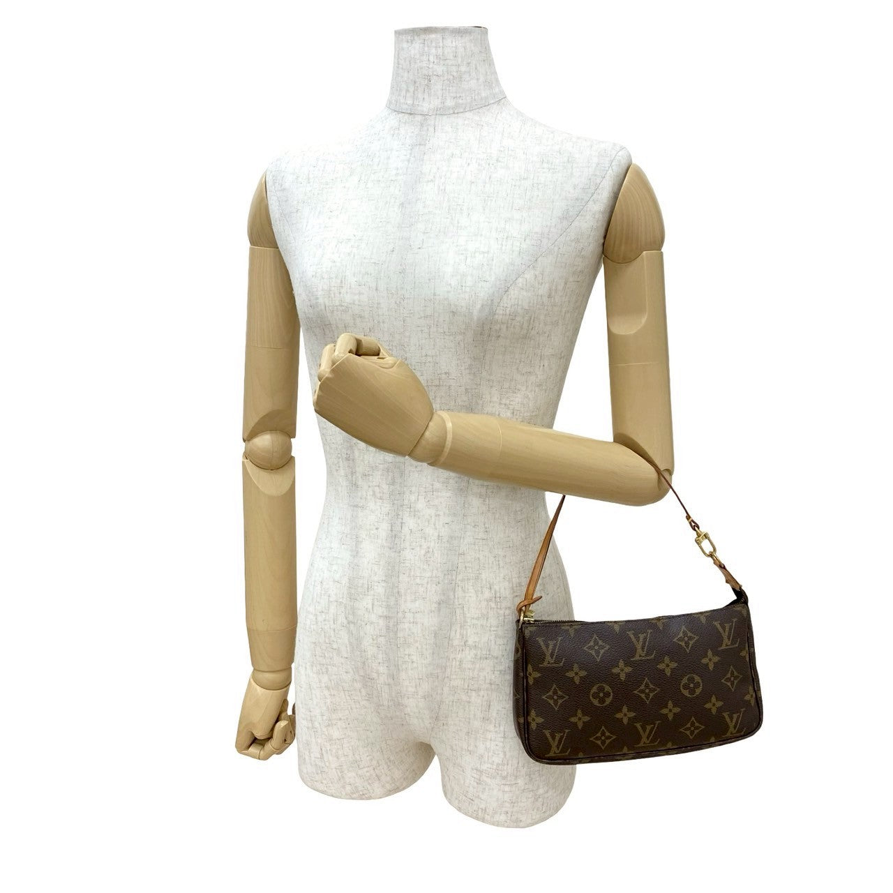 Designer Women's Crossbody Bag | LOUIS VUITTON Handbag leather Brown Monogram Pochette Accessoires